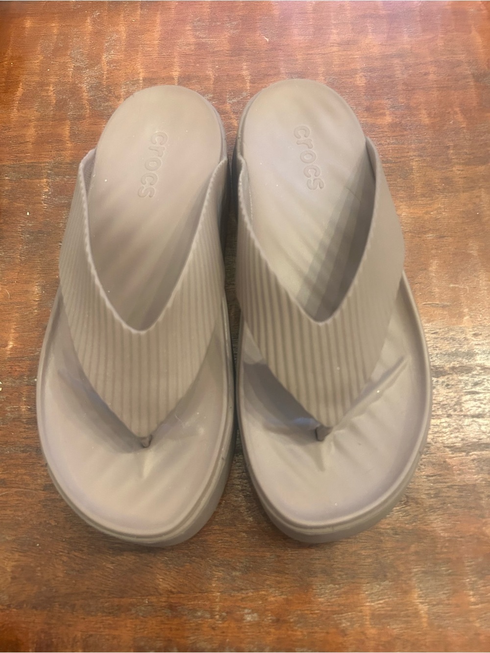 CROCS Women's Thong Sandals Taupe